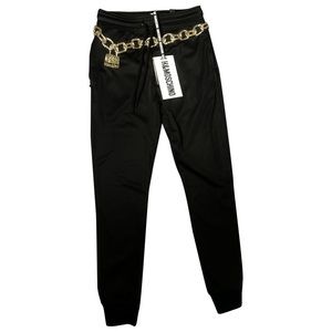 H&M X MOSCHINO GOLD CHAIN JOGGER PANTS